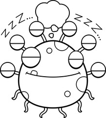 Cartoon Eyeball Monster Dreaming