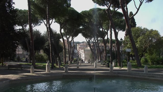 parco con fontana