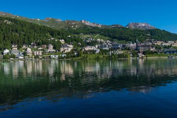 View of the town of St. Moritz, Switzerland