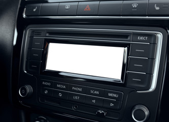 multimedia system of a modern car. USB Digital display