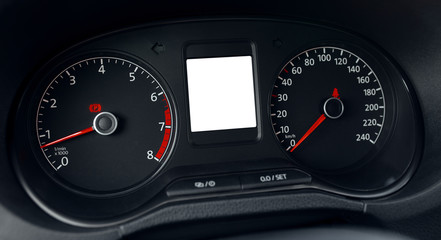 Modern car dashboard display