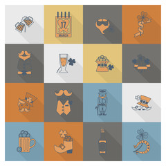 Saint Patricks Day Icon Set