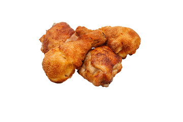 Fried chicken pieces close-up