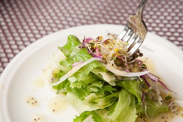 A vegetable salad	