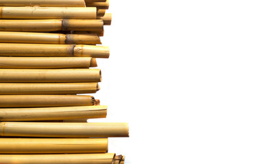 Bamboo sticks. Wooden background. Wood texture