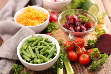 assorted fresh vegetable salad