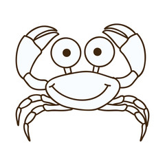 figure happy crab cartoon icon, vector illustration design