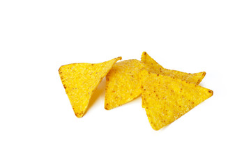 Fototapeta premium corn nachos on white background