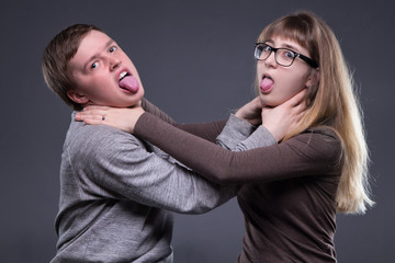 Relationship of teenage couple