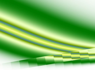 Pixelated effect fractal background with curves in shades of dark and light green