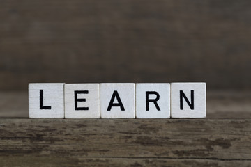 Learn, written in cubes