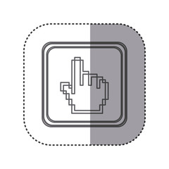 figure emblem haand cursor, vector illustration design