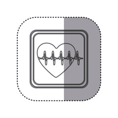 figure emblem heartbeat icon, vector illustration design