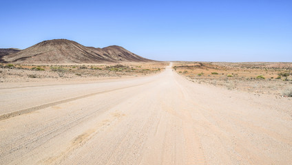 Fototapeta na wymiar dirt road in Namibia