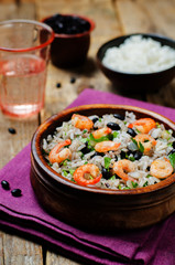 Black beans cilantro shrimp lime rice