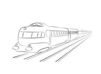 Naklejka premium train passenger