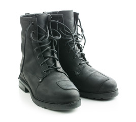 Motorcycle leather boots.