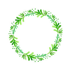 Watercolor Nature Wreath