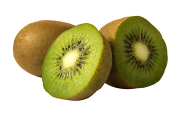 fresh kiwi isolated on white background