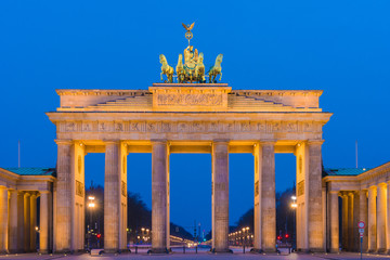 Brandenburger Tor (Brandenburg Gate) , famous landmark in Berlin Germany
