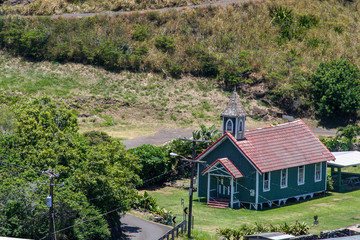 Fototapeta na wymiar Small church located in Maui, Hawaii