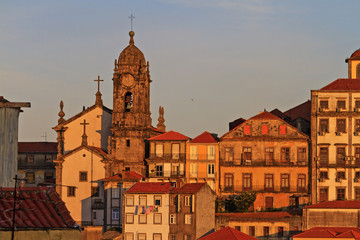 roofs Porto at sunrise