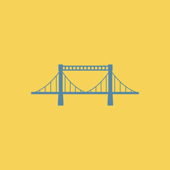 metal cable suspension bridge, modern bridge