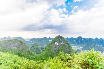 Stoff pro Meter karst landscape by Yangshuo in China © streetflash