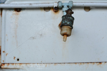 Rusty washbasin faucet