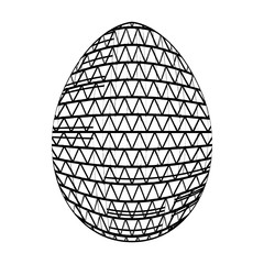 Isolated silhouette of an easter egg, Vector illustration