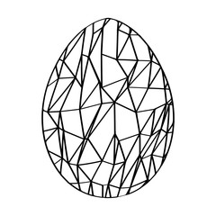 Isolated silhouette of an easter egg, Vector illustration