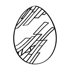 Isolated silhouette of an easter egg, Vector illustration