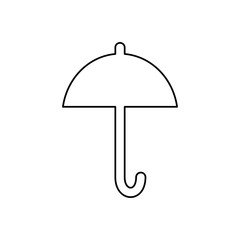 umbrella silhouette isolated icon