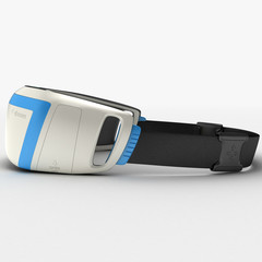 Interactive glasses virtual reality 3D illustration