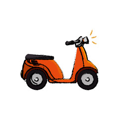 scooter vehicle isolated icon