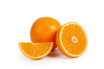 fresh orange isolated on white background