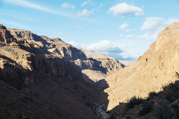 Dry rock mountainous desert.