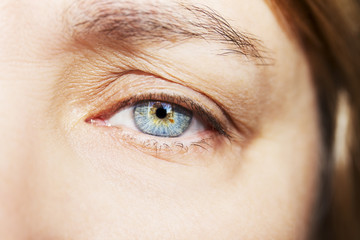 A beautiful insightful look woman's eye. Close up shot