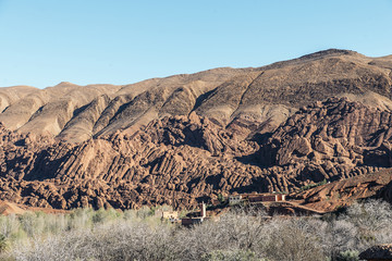 Dry rock mountainous desert.