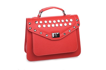 Red Elegant women bag isolated
