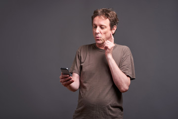 Man with a smartphone	