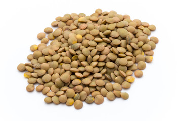 Lentils pulse legumes vegetables vegetarian food background.
