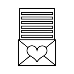letter with heart icon vector illustration design
