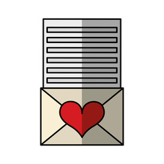 letter with heart icon vector illustration design