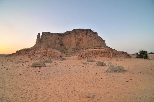 Jebel Barkal or Gebel Barkal - a holy mountain located in Karima town in Northern State in Sudan,
