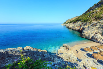 Summer Ionian sea coast, Albania.