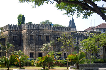Arab fort, Stone Town, Zanzibar, Tanzania - obrazy, fototapety, plakaty