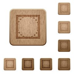 Rounded corner settings wooden buttons