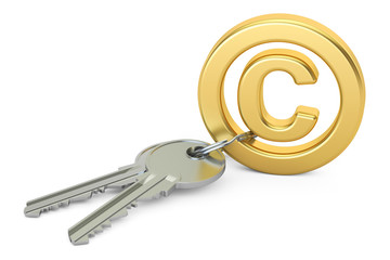 Copyright concept,  3D rendering