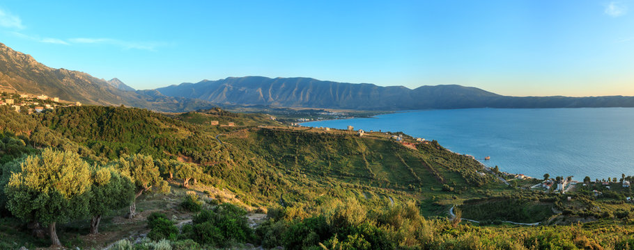 Adriatic sea sunset view (Albania).